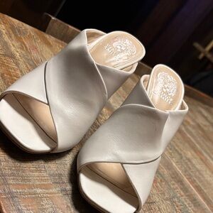 Vince Camuto Cream Women's Mules